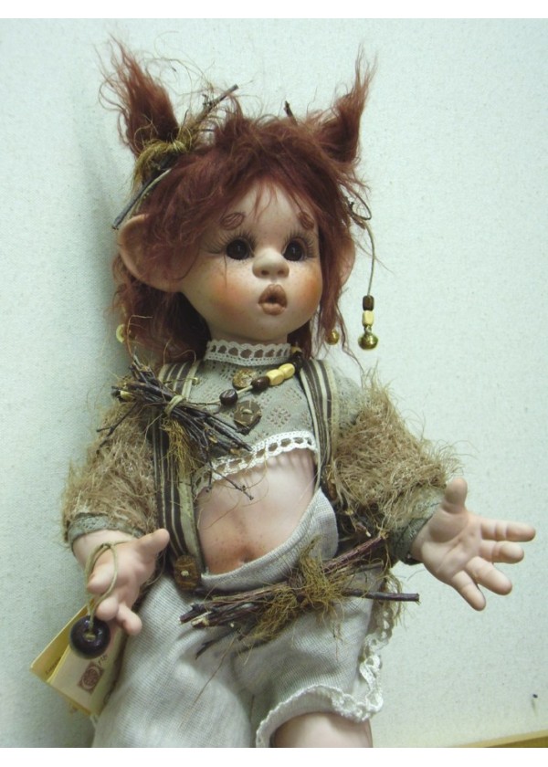 Poupée Elfe Kirin, Poupée Porcelaine Collection, 35 cm