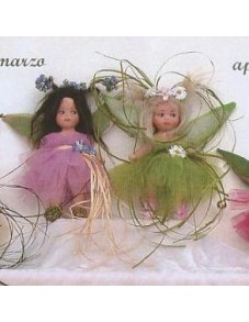 Fées des mois (1), Poupée fée en porcelaine de 12 cm