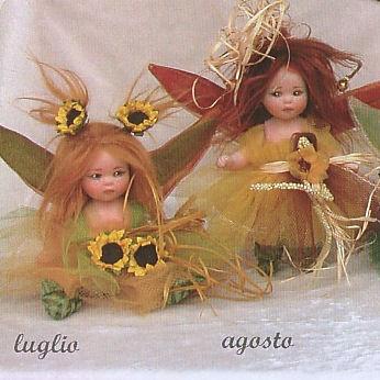 Fées des mois (2), Poupée fée en porcelaine de 12 cm