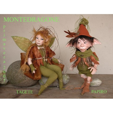 Fée Tagete, Collection de poupée fée en porcelaine 35 cm