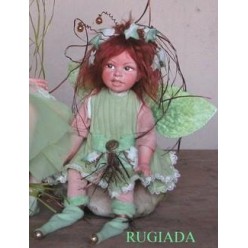 Fée rosée, Poupée fée en porcelaine de 26 cm