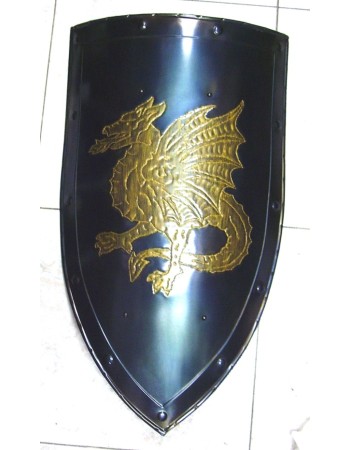 Bouclier médiévale - Bouclier avec Dragon Ailé