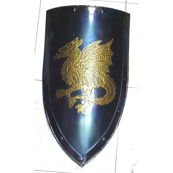 Bouclier médiévale - Bouclier avec Dragon Ailé