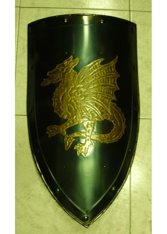 Bouclier médiévale - Bouclier avec Dragon Ailé