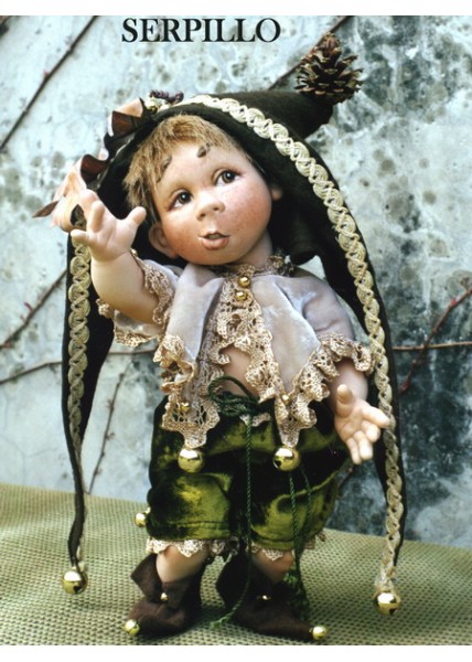 Poupée Elfe Serpillo, Poupée Porcelaine Collection, 30 cm