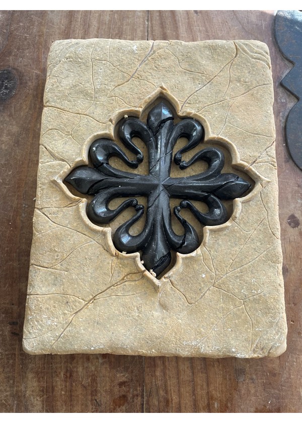 Empreinte historique de la croix de Calatrava  20 x 15 cm