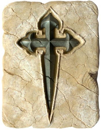 Empreinte historique de la Croix de Saint-Jacques-de-Compostelle 20 x 15 cm