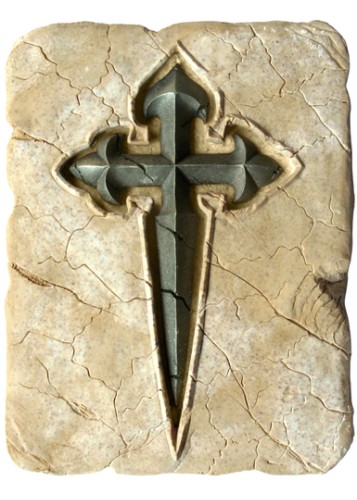 Empreinte historique de la Croix de Saint-Jacques-de-Compostelle 20 x 15 cm
