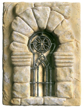  Tuile avec portail templier 20 x 15 cm