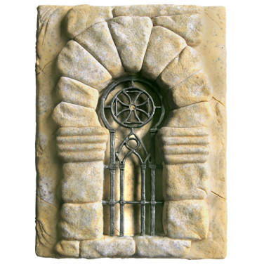  Tuile avec portail templier 20 x 15 cm