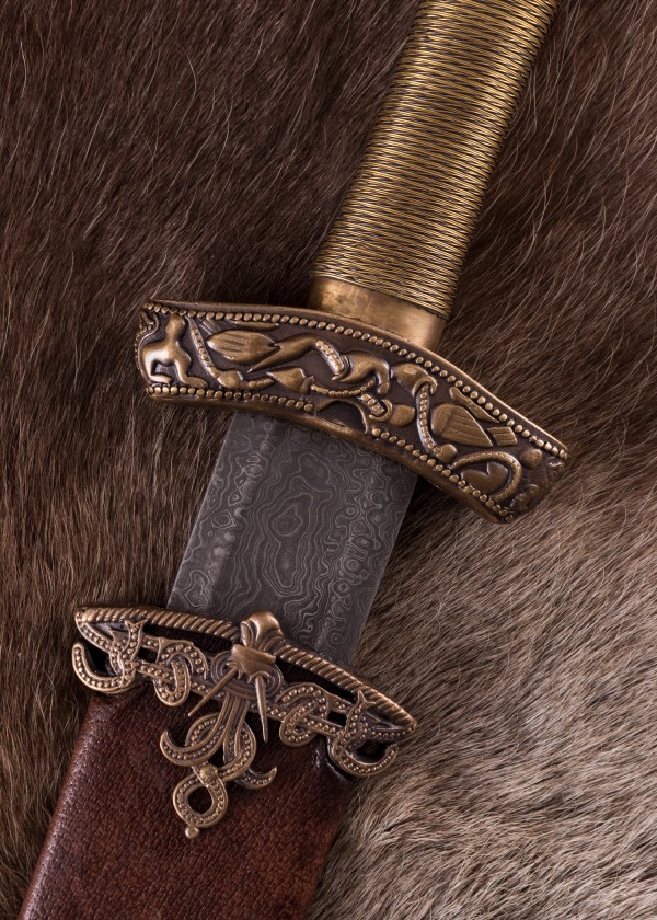 Épée viking de Dybäck avec fourreau, XIe siècle, lame Damas