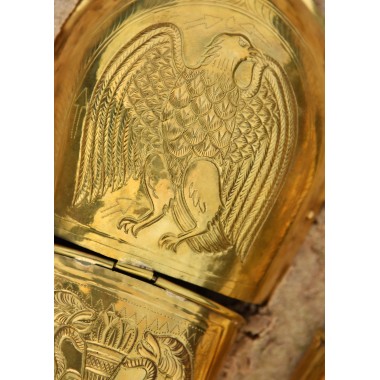 Grèves de la garde prétorienne en laiton estampé, paire