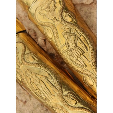 Grèves de la garde prétorienne en laiton estampé, paire