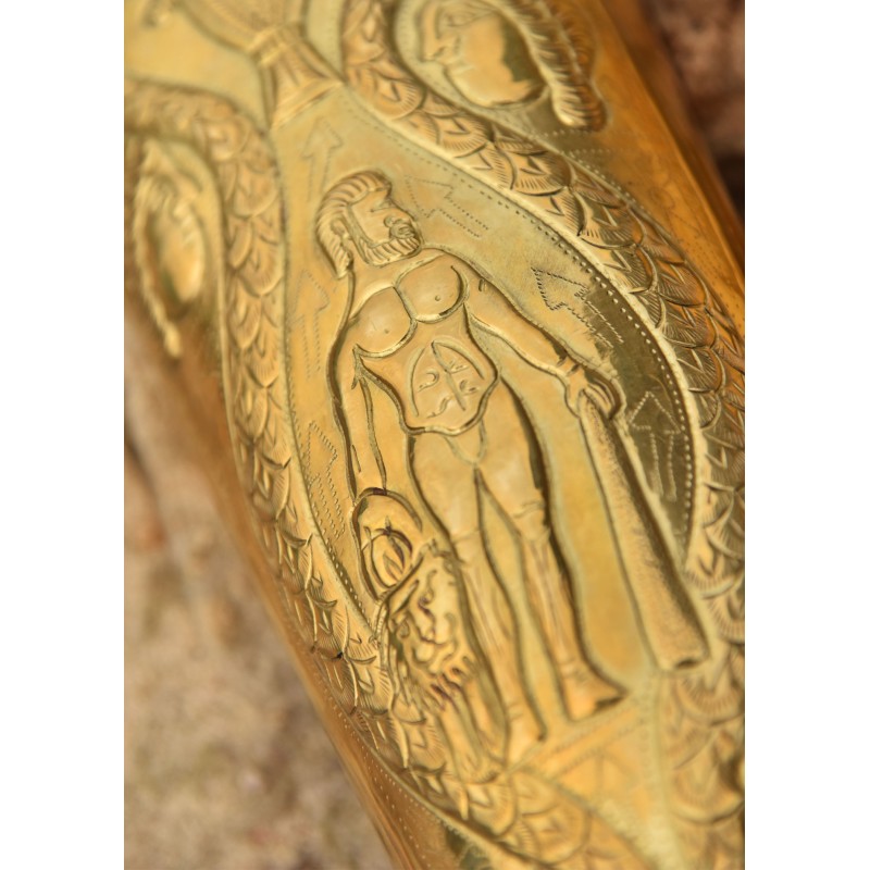 Grèves de la garde prétorienne en laiton estampé, paire