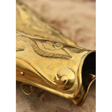 Grèves de la garde prétorienne en laiton estampé, paire