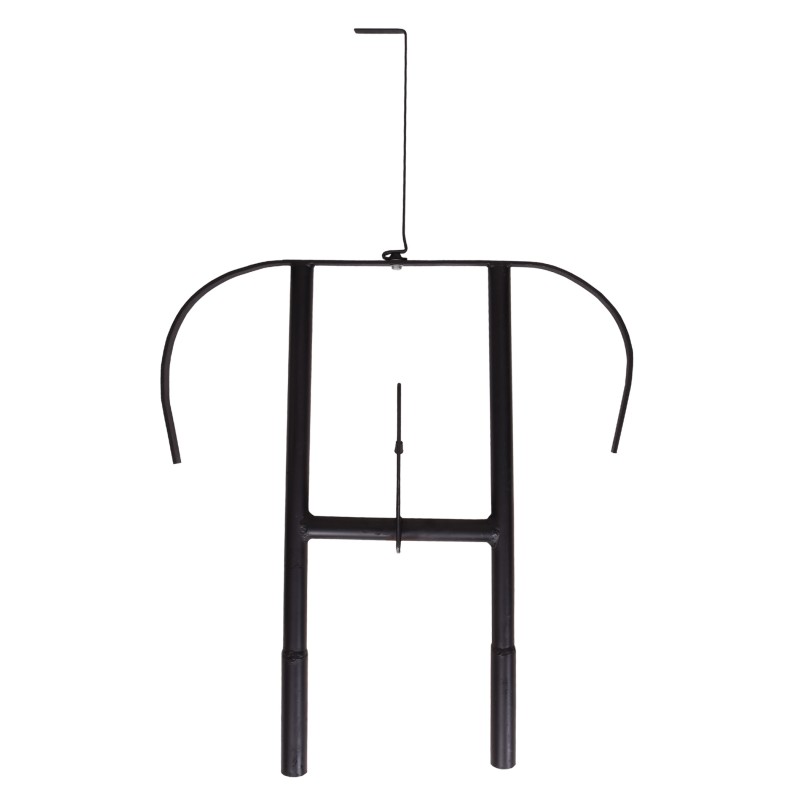 Support d'armure universel en métal avec un socle en bois foncé