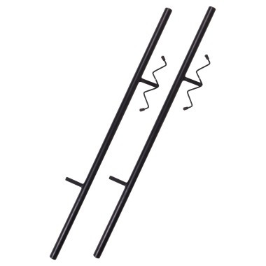 Support d'armure universel en métal avec un socle en bois foncé