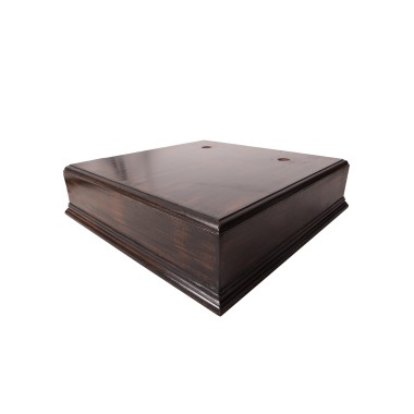 Support d'armure universel en métal avec un socle en bois foncé