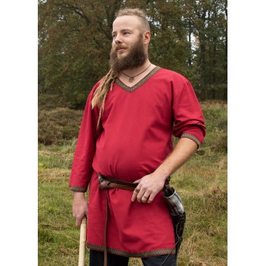 Tunique Viking - Tunique en coton, rouge foncé