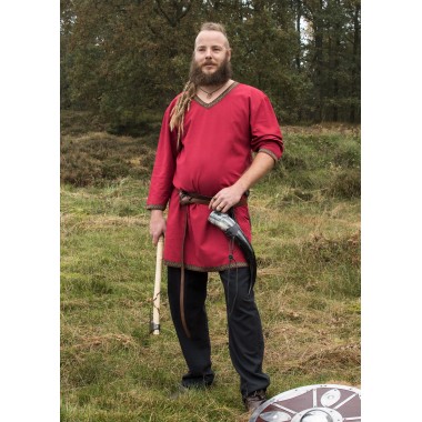 Tunique Viking - Tunique en coton, rouge foncé