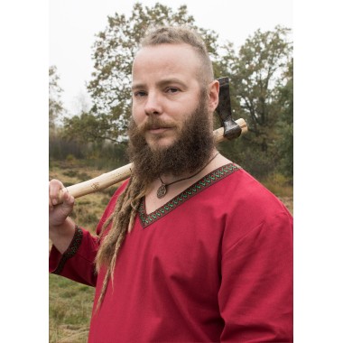 Tunique Viking - Tunique en coton, rouge foncé