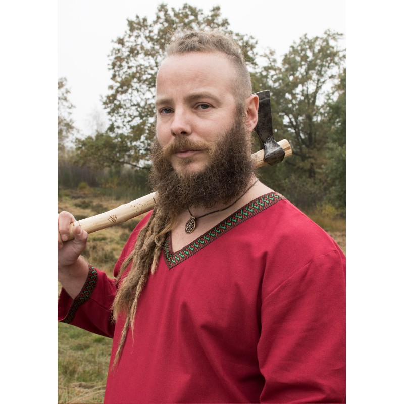 Tunique Viking - Tunique en coton, rouge foncé