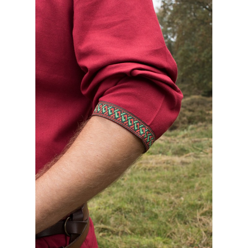 Tunique Viking - Tunique en coton, rouge foncé