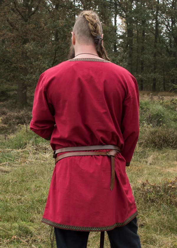 Tunique Viking - Tunique en coton, rouge foncé