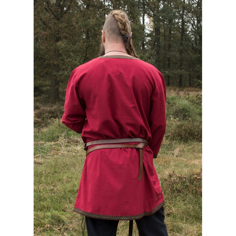Tunique Viking - Tunique en coton, rouge foncé