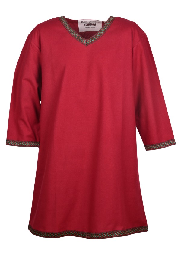 Tunique Viking - Tunique en coton, rouge foncé